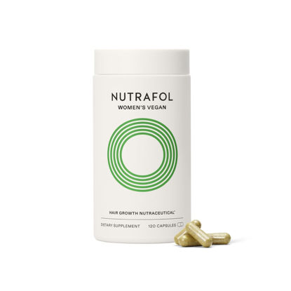 Picture of Nutrafol Women's Vegan Hair Growth Supplements, Plant-based, Ages 18-44, Clinically Tested for Visibly Thicker, Stronger Hair, Dermatologist Recommended - 1 Month Supply