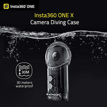 Picture of Insta360 ONE X Camera Diving Case Housing IPX8 30 Meters Waterproof with 1/4 Inch Screw Hole for Surfing Diving Snorkeling