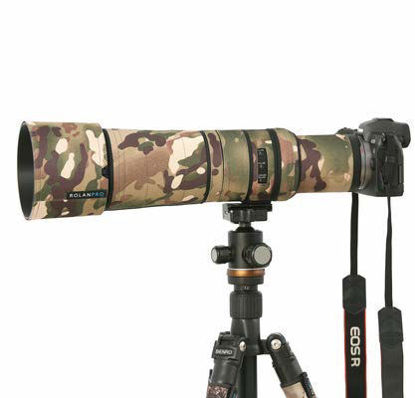 Picture of ROLANPRO Lens Cover for Canon RF 800mm F11 is STM Camouflage Rain Cover Lens Protection Sleeve-#4 Terrain Waterproof