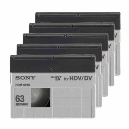 Picture of Sony HDM-63VG MiniDV/HDV 63min High Definition Data Tape Cartridge 5 Packs