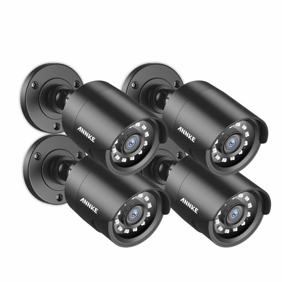 Picture of ANNKE 4 Pack 1080P HD TVI Home Security Camera Outdoor Indoor, 1920TVL, IP66 Waterproof, Night/Day Vision, Surveillance CCTV Bullet Camera