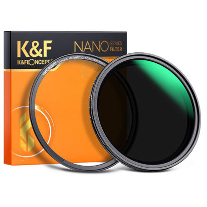 Picture of K&F Concept 82mm Magnetic Variable ND Lens Filter ND8-ND128 (3-7 Stops) + Magnetic Filter Basic Ring Kit, Adjustable Neutral Density Filter with 28 Multi-Layer Coatings Waterproof (Nano-X Series)
