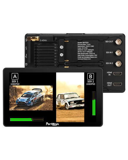 Picture of Portkeys BM7 II DS Camera Field Monitor 2200nit Wide Color Gamut Wireless Control Monitor for RED Komodo V-Raptor BMPCC 4K 6K Sony FX3