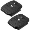 Picture of 2 Pieces Tripod Quick Release Plate Tripod Adapter Mount Camera Tripod Adapter Plate Parts for Tripods and Cameras Tripod Mount QB-4W (43 x 43 mm/ 1.7 x 1.7 Inch)