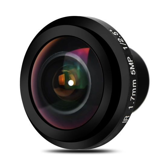 Picture of HD 5MP Fisheye Security Camera Lens with 1.7mm Focal Length, 170°Wide Angle Lens for CCTV Camera