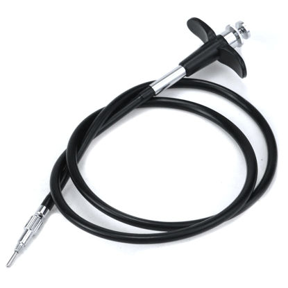 Picture of Pastlla 28"(70cm) Threaded Release Cable Vibration-Free Black Shutter Release Cable Shutter Release Cable with Bulb-Lock Mechanical Shutter Release Cable