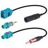 Picture of onelinkmore Car Antenna Universal Vehicle Radio Stereo AM & FM Antenna Connector Cable Fakra Z Male Female to DIN Plug Connector Cable for Car Stereo Audio HD Radio Head Unit CD Media Player Receiver