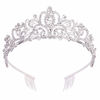 Picture of Didder Silver Crystal Tiara Crown Headband Princess Elegant Crown with combs for Women Girls Bridal Wedding Prom Birthday Party