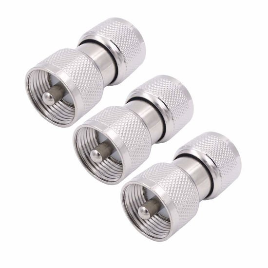 GetUSCart Fancasee (3 Pack) PL259 / SO239 UHF Male to Male Coax