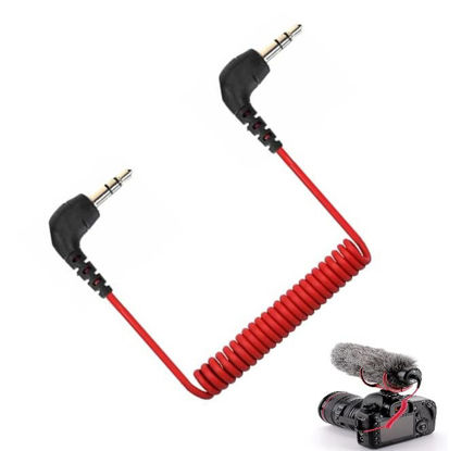 Picture of TRS Camera Cable for Nikon, Canon DSLR Cameras Camcorders to External Mic Compatible with Rode Boya Movo TAKSTAR SAIREN Comica Deity Vlog Video Recording Mic