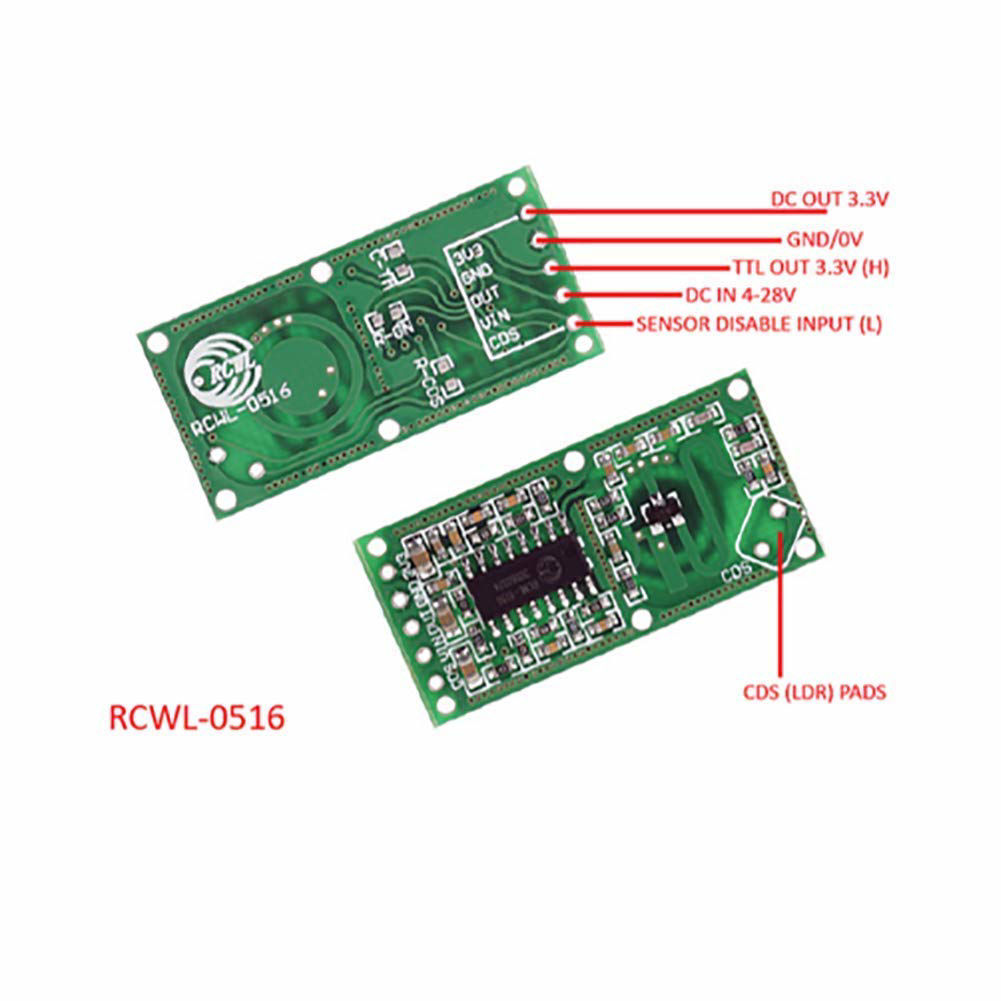 Produktbild von ROKOO 5 Stück Mikrowellen-Radarsensor RCWL-0516 Switch-Modul Induktion