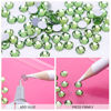 Picture of Novani Rhinestones 1440pcs SS20 Glass Rhinestones Crystal Flatback Gemstones for Crafts Nails Makeup Bags and Shoes Decoration（SS20, Light Green）