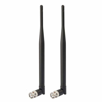 Picture of Bingfu Wireless Microphone Receiver Antenna UHF 400MHz-960MHz BNC Male Antenna (2-Pack) for Wireless Microphone System Receiver Remote Digital Audio Mic Receiver Tuner UHF Ham Radio