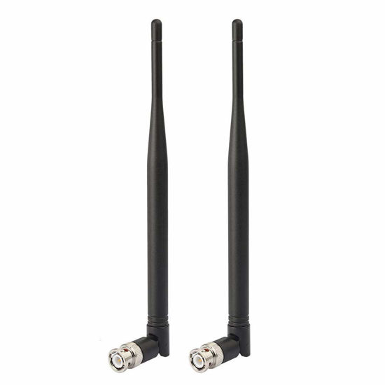 Picture of Bingfu Wireless Microphone Receiver Antenna UHF 400MHz-960MHz BNC Male Antenna (2-Pack) for Wireless Microphone System Receiver Remote Digital Audio Mic Receiver Tuner UHF Ham Radio