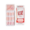 Picture of KISS imPRESS Press-On Manicure, Nail Kit, PureFit Technology, Short Press-On Nails, Keep in Touch', Includes Prep Pad, Mini Nail File, Cuticle Stick, and 30 Fake Nails