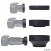 Picture of 72mm Camera Lens Hood - Rubber - Set of 2 - Collapsible in 3 Steps - Sun Shade/Shield - Reduces Lens Flare and Glare - Blocks Excess Sunlight for Enhanced Photography and Video Footage