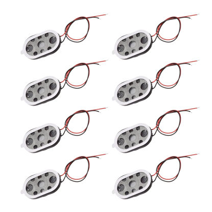 Picture of DMiotech 8 Pack 1W 8 Ohm 15mmx24mm Mini DIY Magnetic Speaker Internal Replacement Loudspeaker for DIY Speaker Black