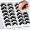 Picture of Losha False Eyelashes Full and Lightweight Faux Mink Lashes 14 Pairs Pack Thick Dramatic Volume Reusable Eyelash Extensions for Everyday Looks