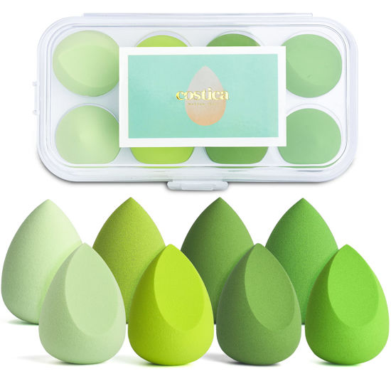 Picture of COSTICA Makeup Sponge Set Blender, Beauty Sponge Makeup Blender Flawless for Liquid - Multi Colored 8 pcs Exquisite Packeged
