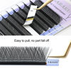Picture of NAGARAKU 3 Tips Triple yyy Eyelash Extensions Supplies y lash 0.07mm D curl Mix Tray 8-15mm Premade 6D Easy Fan Russian Volume Faux Mink Matte 12 rows Wispies Crisscross Eye Lashes