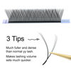 Picture of NAGARAKU 3 Tips Triple yyy Eyelash Extensions Supplies y lash 0.07mm D curl Mix Tray 8-15mm Premade 6D Easy Fan Russian Volume Faux Mink Matte 12 rows Wispies Crisscross Eye Lashes