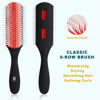 Picture of BRUSHZOO Detangling Brush for Curly Hair, Hair Brushes for Women Men or Kids Black Natural Hair, Detangler Brush for Natural 3/4abc Hair, Easier & Faster Detangling for Wet Dry Hair