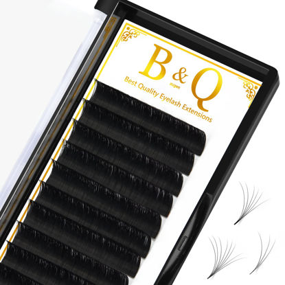 Picture of B&Qaugen Easy Fan Lashes DD-0.07-12 mm Volume Lash Extensions 9-25 mm B&Qaugen Easy Fan Volume Lashes Rapid Blooming Lashes Automatic Flowing Eyelash Extensions(DD-0.07-12)