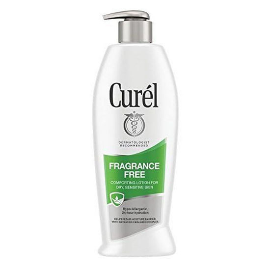 Picture of Curél Fragrance Free Comforting Body Lotion, Body and Hand Moisturizer for Dry, Sensitive Skin, 13 Ounce, with Advanced Ceramide Complex, Repairs Moisture Barrier