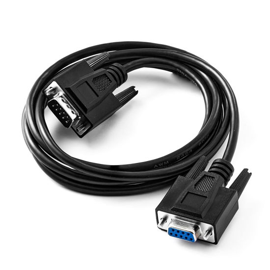 Picture of PhyinLan Straight Through DB9 RS232 Serial Cable, 6ft Male to Female 9 Pin Straight Through Extension Cable
