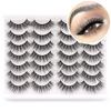 Picture of Losha Eyelashes Natural Look Faux Mink Lashes Pack Handmade Fluffy False Eyelashes 14 Pairs Eye Lashes (M809)