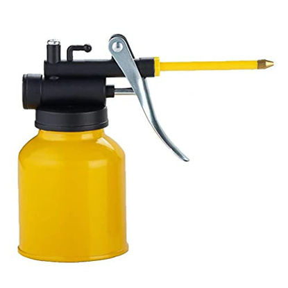 Picture of Hand Tools,Pump Oil Can Tool High Pressure Pistol Hand Oiler Can Pump Straight Flexible Refueling Device Non Slip 250ML