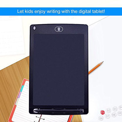 Picture of LCD Writing Tablet Pad: 8.5 Inch Electronic Drawing Writing Board for Kids Adults, Portable eWriter, Digital, Handwriting Paper Doodle Board for School, Fridge or Office (Red)