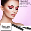 Picture of Magnetic Eyelashes and Eyeliner Kit, 12 Pairs Reusable Magnetic Lashes with Eyeliner and Tweezers, 3D Natural Look False Eyelashes, Easy to Wear, No Glue Needed