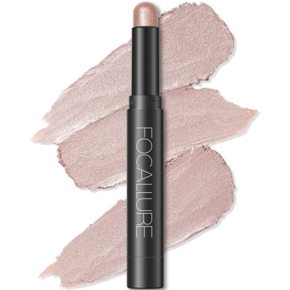 Picture of FOCALLURE Shimmer and Matte Cream Eyeshadow Stick,Smooth Brilliant Eye Brightener Pencil for Women,Long Lasting Waterproof Eye Shadow and Liners Makeup,CHAMPAGNE
