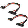 Picture of Slimline Sata 13 Pin Male to 22 Pin Sata Female Cable Adapter,Slimline Serial ATA 7+6 Pin to SATA 7+15 Pin Extension Connector for 2.5” HDD,SSD and Laptop CD-ROM - 2PCS 30cm…