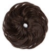 Picture of CJL HAIR Large Messy Bun Hair Piece Wavy Curly Scrunchies Synthetic Chignon Ponytail Hair Extensions Thick Updo Hairpieces for Women (Curly, Straight, Dark Brown)