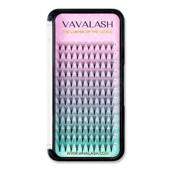 Picture of Eyelash Extensions 3D 4D 5D 6D 8D 9D 10D Thickness 0.07/0.1 C/D Curl Eyelashes Middle Stem & Long Stem Heat Bonded Premade Fans Russian Volume Lash Extensions Supplies (Middle Stem 14D-0.07-C-11mm)