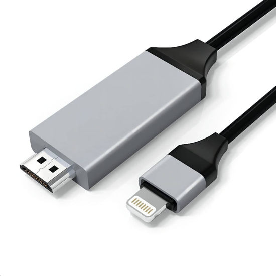 [Upgraded] Lightning to HDMI Adapter, Apple MFi Certified 1080P HDTV Cable  Adapter Compatible with iPhone, iPad, iPod Digital AV Sync Screen Connector