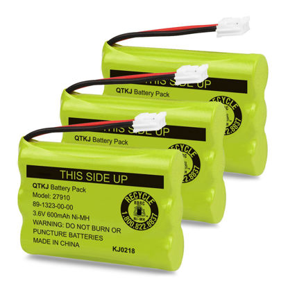 Picture of QTKJ Cordless Phone Battery for Motorola SD-7501 MD7161 AT&T 27910 89-1323-00-00 E1112 E2801 TL72108 Vtech I6725 RadioShack 23-959 (3-Pack)