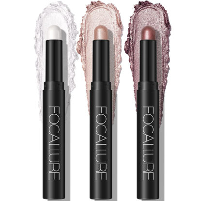 Picture of FOCALLURE 3 Pcs 2 in 1 Eyeshadow and Eyeliner Pen, Waterproof Eye Shadow Pencil, Hypoallergenic Eyeshadow, Highlighter Eye Liner, Multi-Dimensional eyes Look, FA38-11116-123