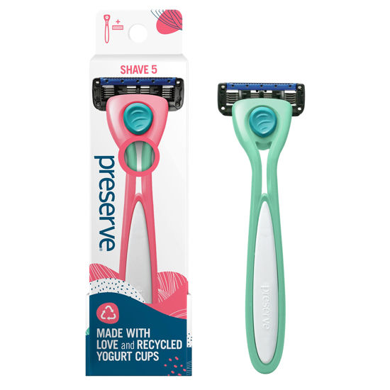 GetUSCart- Preserve Shave 5 Five Blade Refillable Razor, Made from 