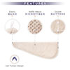 Picture of Microfiber Hair Towel for All Hair Style, 2 Pack Quick Drying Hair Turban - Perfect for Women, Men and Kids (Beige + Grey)