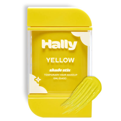 Picture of HALLY Shade Stix | Yellow | Temporary Hair Color for Kids & Adults | Ditch Messy Hair Spray Paint, Chalk, Wax & Gel | One-Day, Wash-Out Hair Dye | Washable & Safe | Yellow Hair Makeup for Boys & Girls