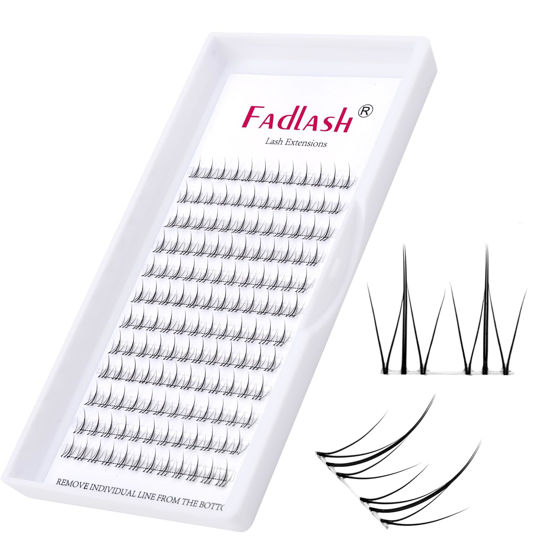 Picture of Lash Clusters Bottom Lashes DIY Lash Extensions 144pcs Individual Lashes Black Cluster Lashes Faux Mink Cluster Eyelash Extensions Manga Soft Lightweight Eyelash Extension Kit (Bottom-JX10)