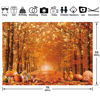 Picture of Swepuck 7x5ft Fall Photography Backdrop Autumn Maple Leaves Pumpkin Friendsgiving Background Thanksgiving Party Supplies Farm Harvest Banner Photo Booth