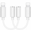 Picture of (2 Pack) Headphone Adapter for iPhone Dongle to 3.5 mm Headphone Jack Adapter,Earphone Audio Jack Aux Connector for iPhone 12/11/XS/X/8/7 Audio & Charger & Call & Sync Cable Support All iOS System