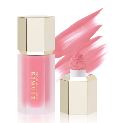 Picture of KIMUSE Soft Cream Blush Makeup, Liquid Blush for Cheeks, Weightless, Long-Wearing, Smudge Proof, Natural-Looking, Dewy Finish
