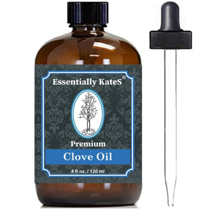 Picture of Essentially Kates Clove Oil 4 oz - 100% Pure and Natural - Hair Care, Skin Care, Diffuser, Garden, and Aromatherapy