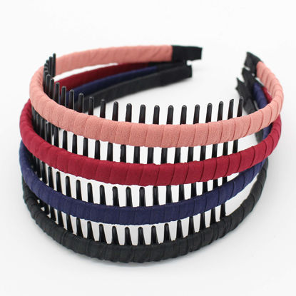 Picture of JOBAND Multicolor Stylish Teeth Comb Hair Hoop Hairband Headband Soft Comfy Non-slip Hair Accessories for Women/Girl(4 color)