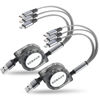 Picture of SDBAUX 2Pack Multi USB Charger Cable Retractable 3 in 1 Multiple Charging Cord Adapter with Mini Type C Micro USB Port Connectors Compatible with Cell Phones Tablets Universal Use (3.3ft/Gray)